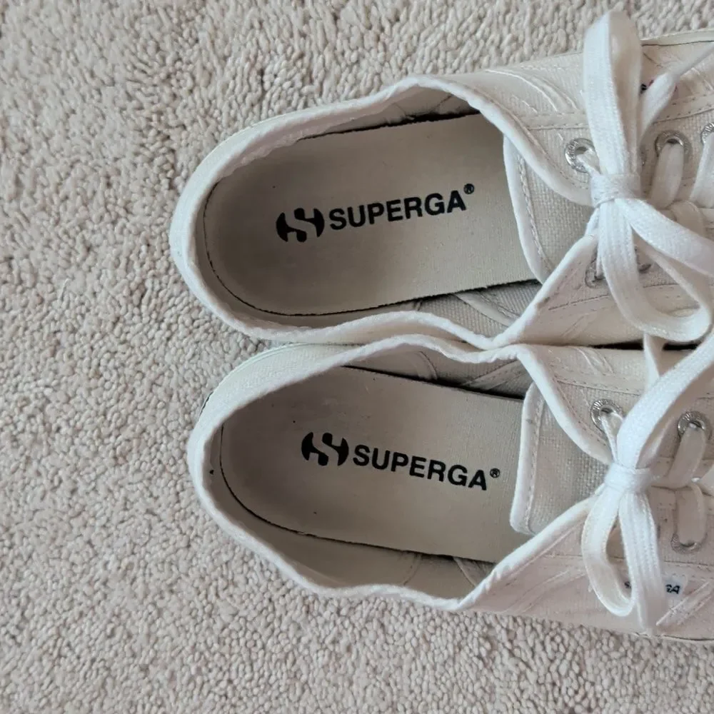 Superga 275 Cotu Classic White Sneaker Size 41.5